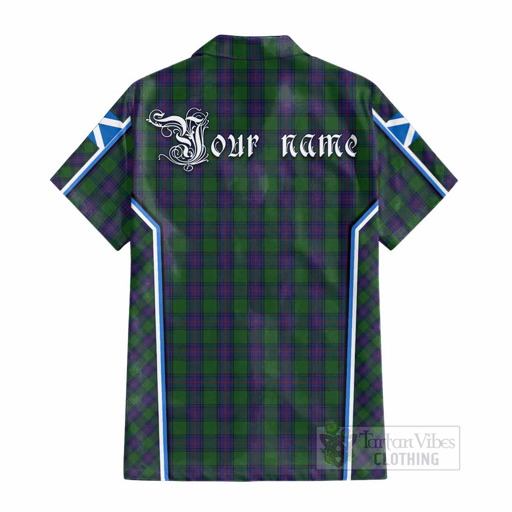 Shaw Tartan Crest Cotton Hawaiian Shirt Scotland Coat of Arm Flag Style - Tartan Vibes Clothing