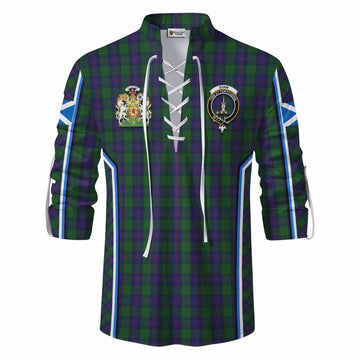 Shaw Tartan Crest Ghillie Kilt Shirt Scotland Coat of Arm Flag Style