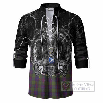 Shaw Tartan Crest Ghillie Shirt Celtic Odin's Raven Legacy