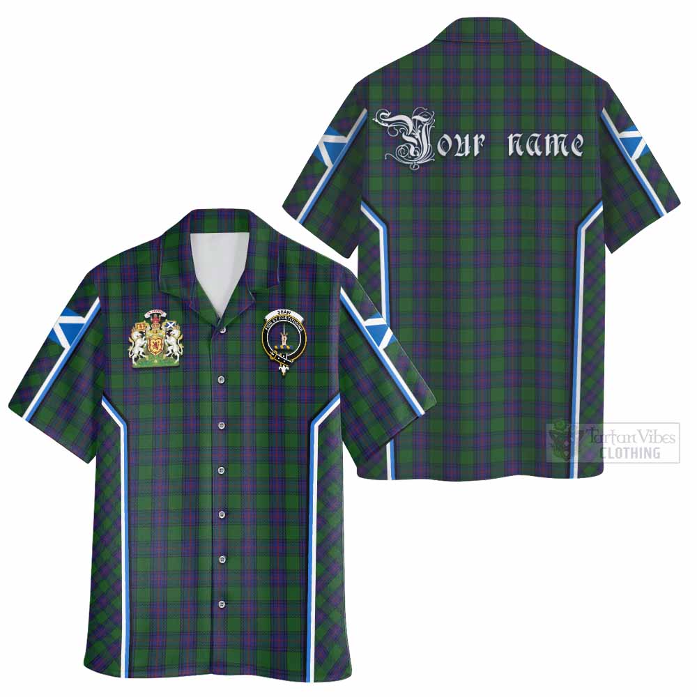 Shaw Tartan Crest Hawaiian Shirt Scotland Coat of Arm Flag Style - Tartan Vibes Clothing