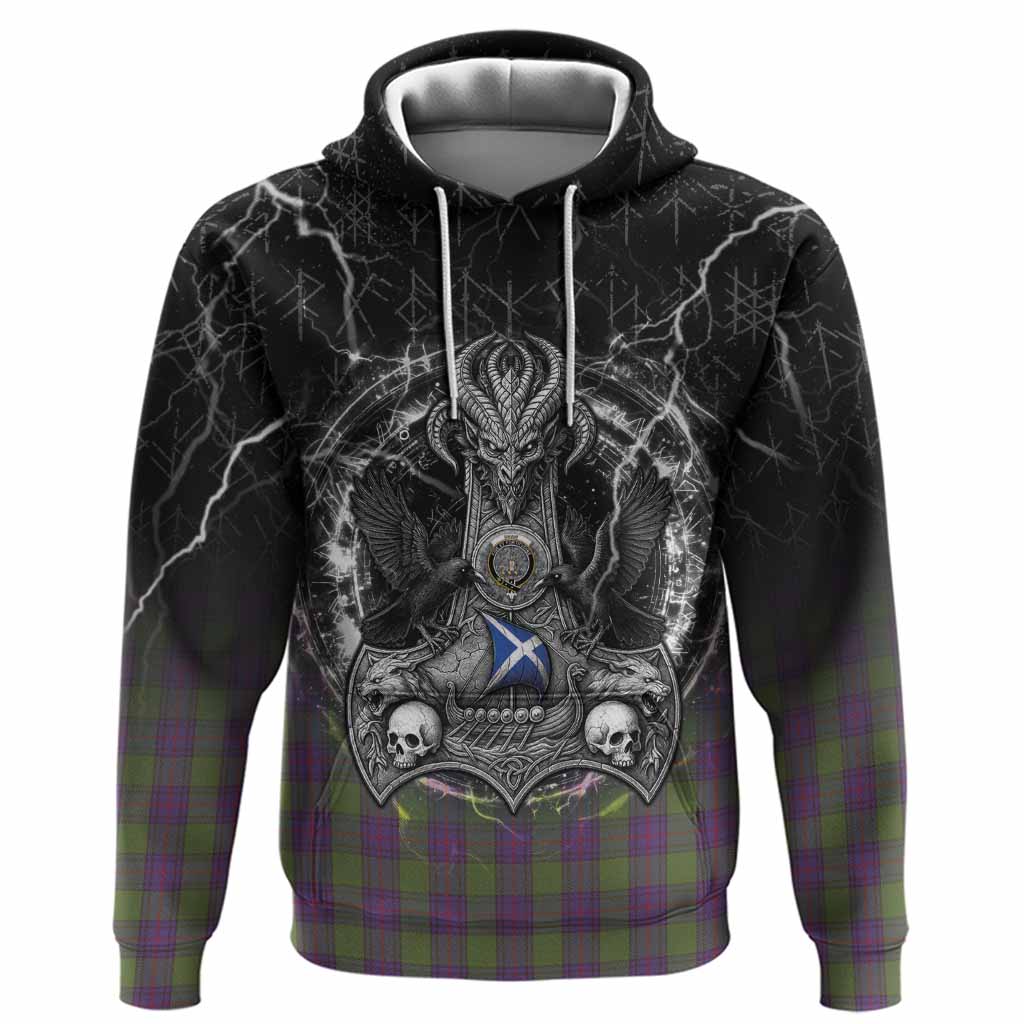 Shaw Tartan Crest Hoodie Celtic Odin's Raven Legacy