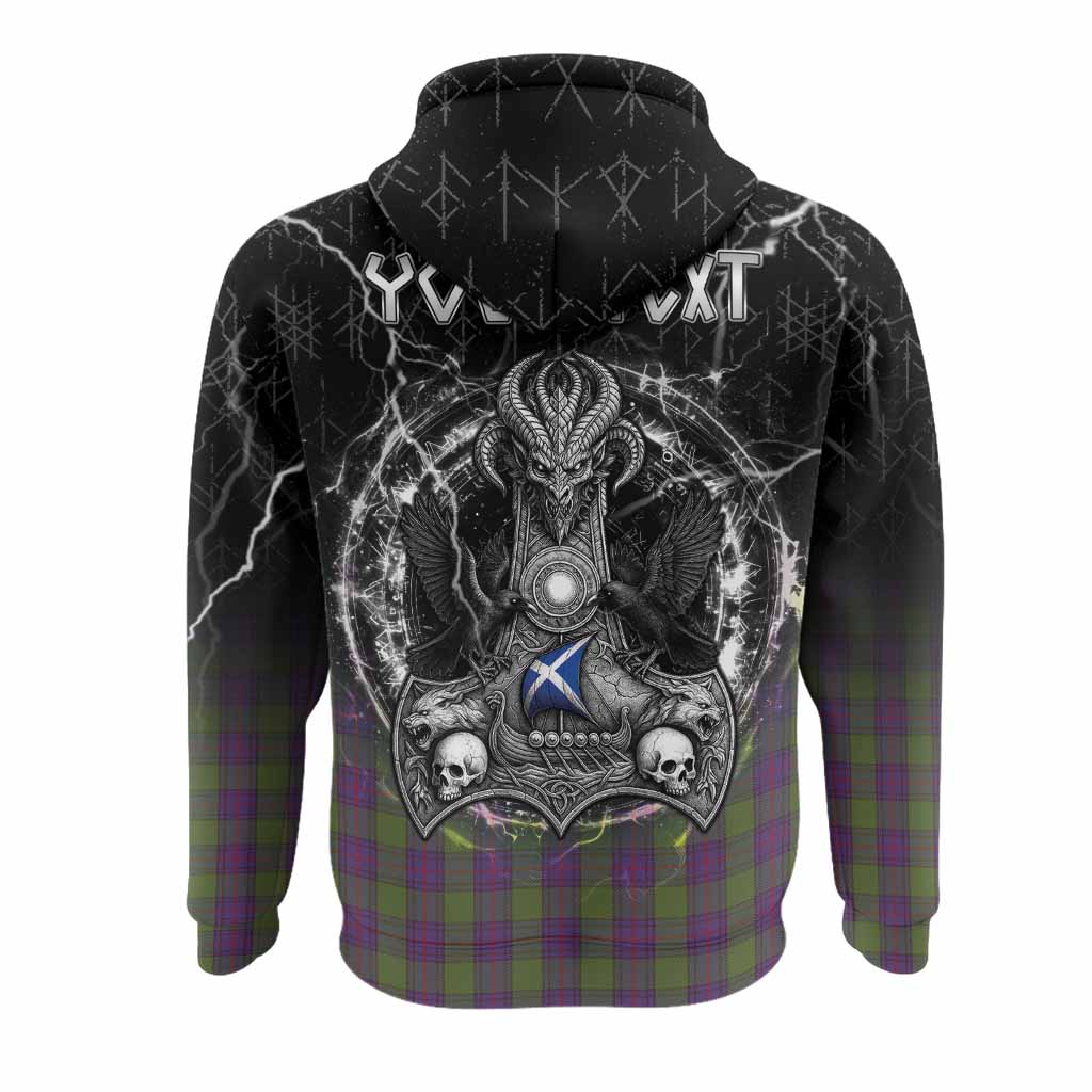 Shaw Tartan Crest Hoodie Celtic Odin's Raven Legacy