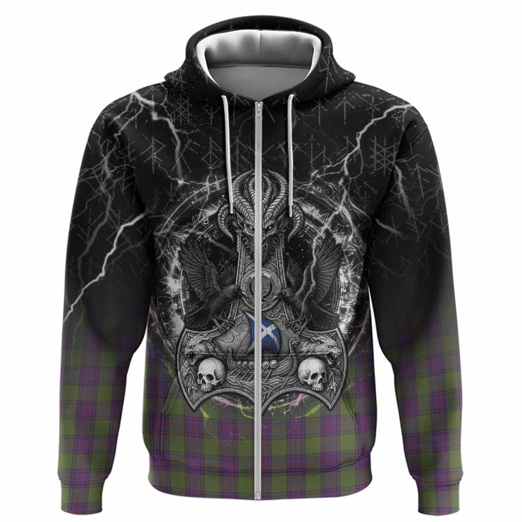 Shaw Tartan Crest Hoodie Celtic Odin's Raven Legacy