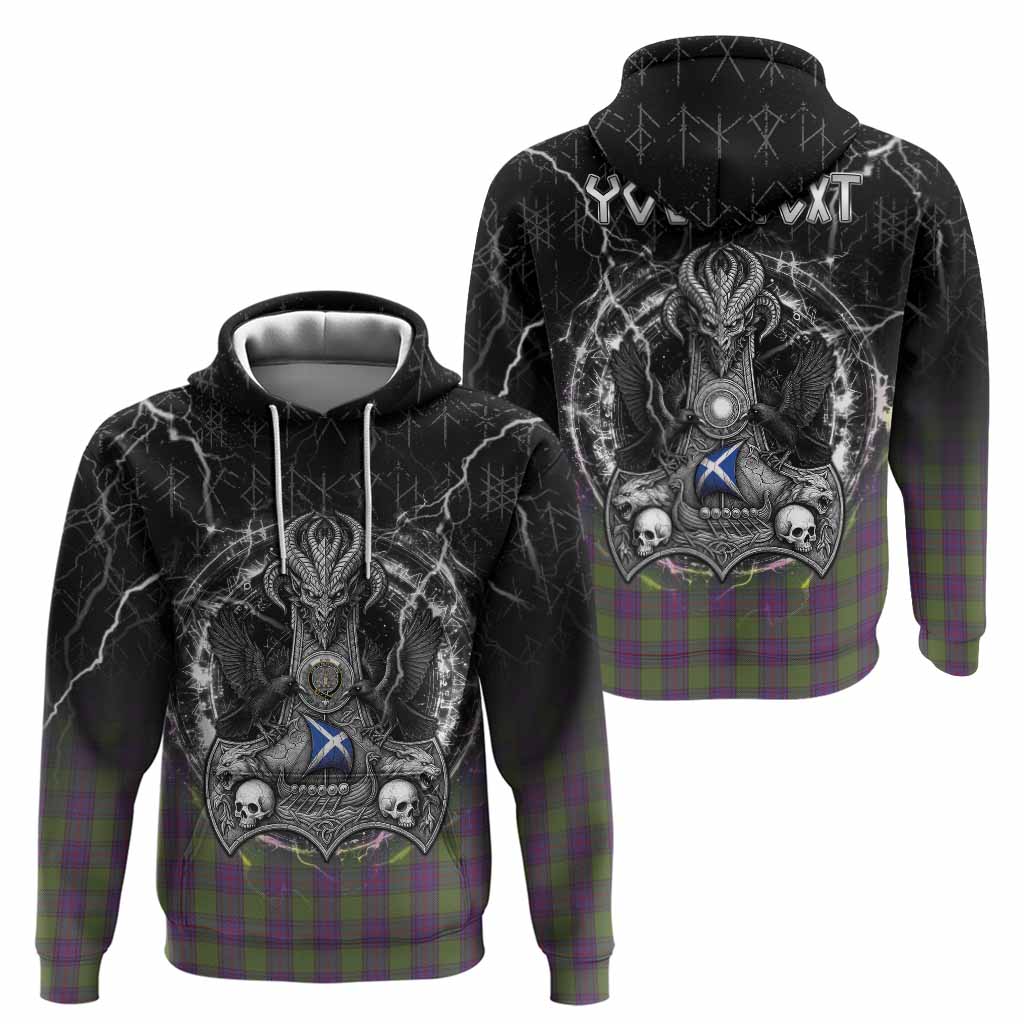 Shaw Tartan Crest Hoodie Celtic Odin's Raven Legacy
