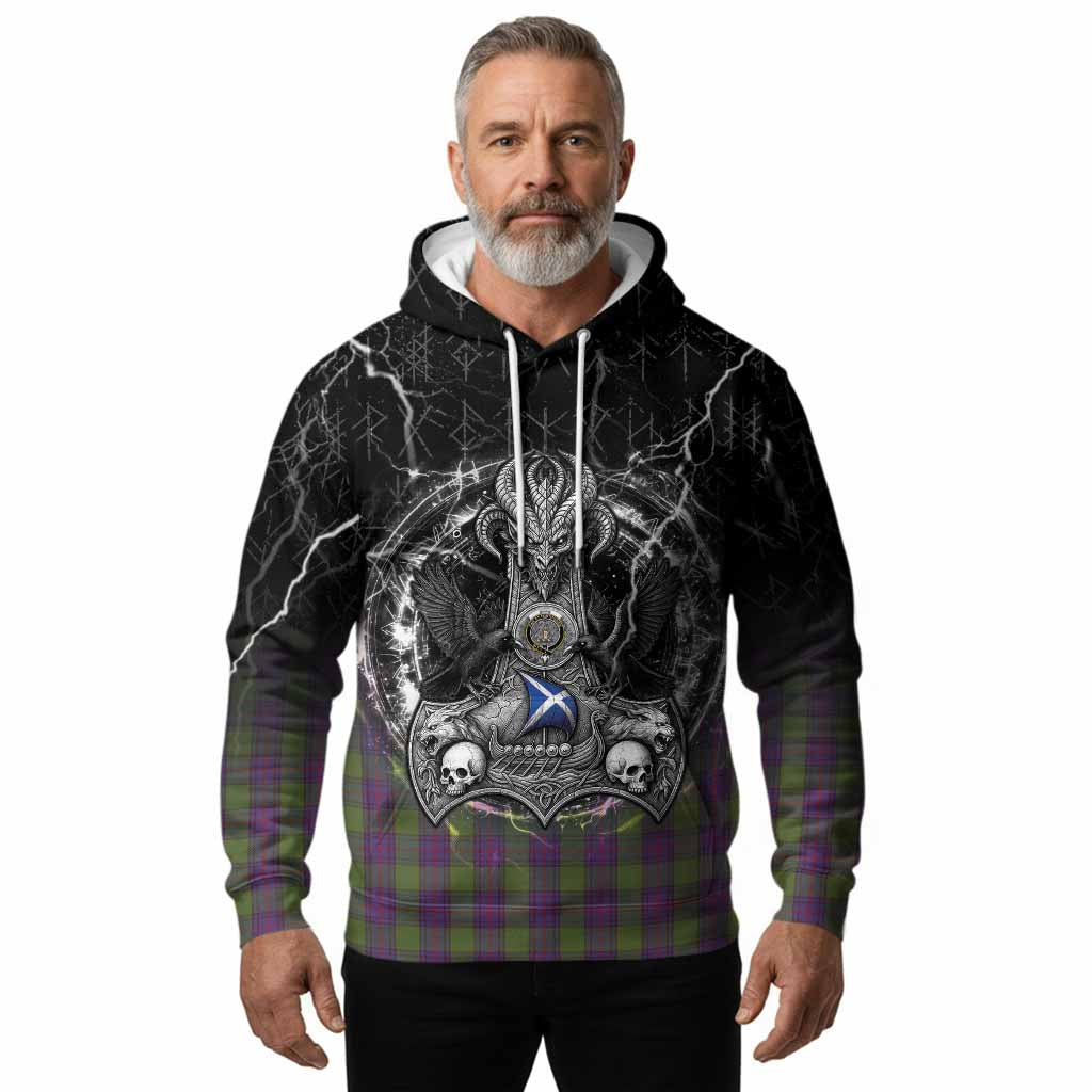Shaw Tartan Crest Hoodie Celtic Odin's Raven Legacy