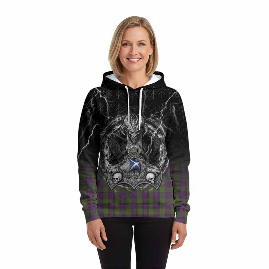 Shaw Tartan Crest Hoodie Celtic Odin's Raven Legacy