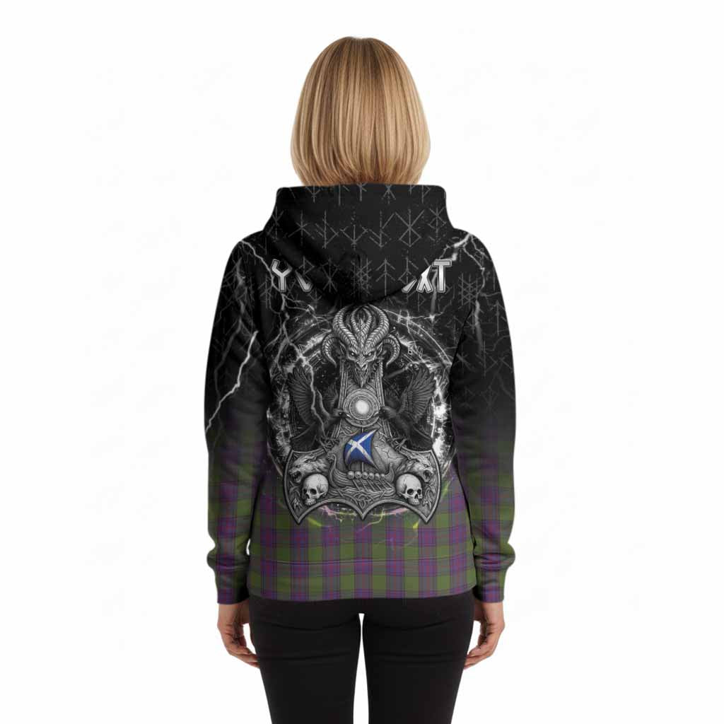 Shaw Tartan Crest Hoodie Celtic Odin's Raven Legacy