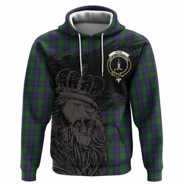 Shaw Tartan Crest Hoodie Crowned Lion Heritage Style