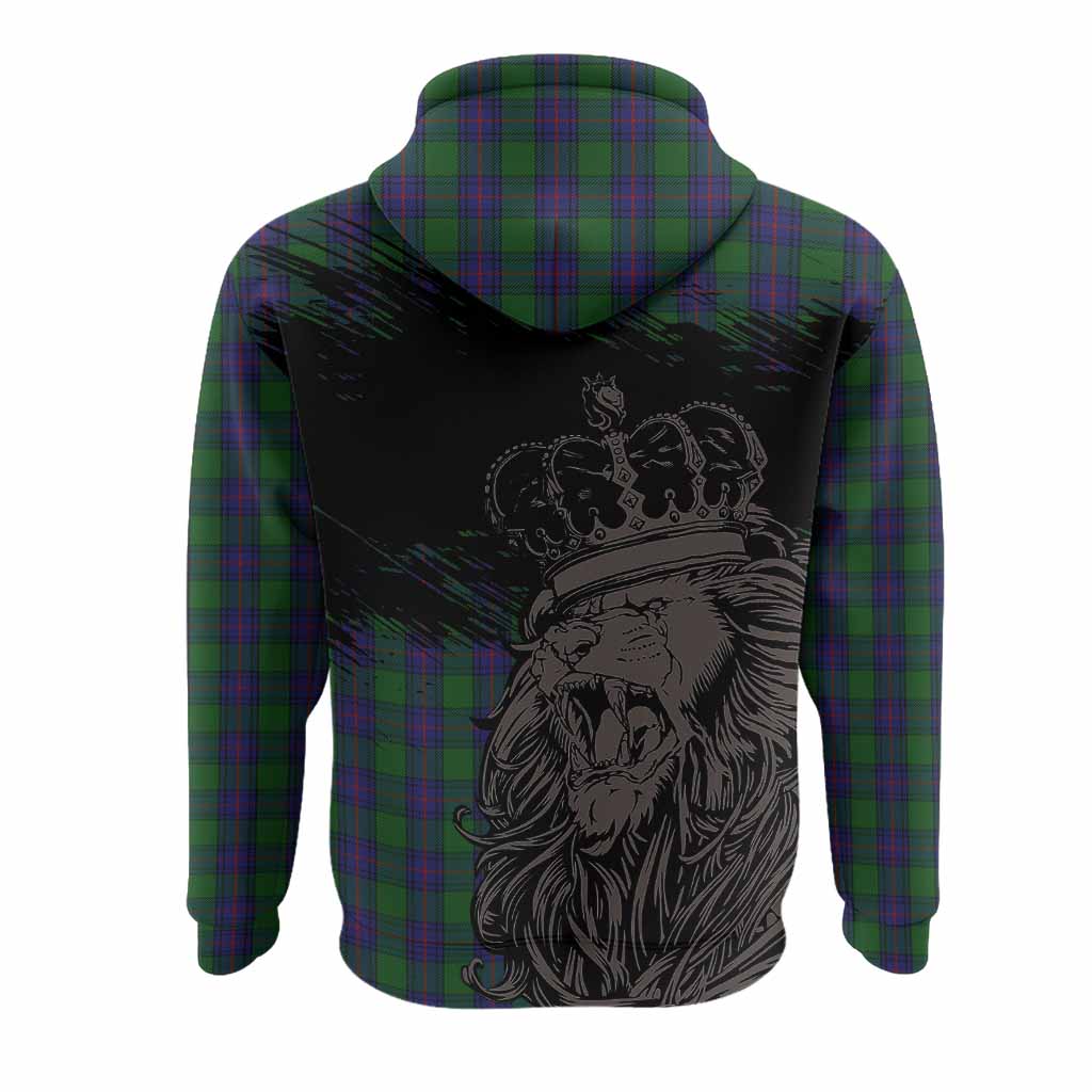 Shaw Tartan Crest Hoodie Crowned Lion Heritage Style