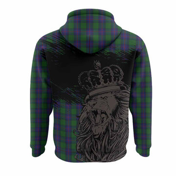 Shaw Tartan Crest Hoodie Crowned Lion Heritage Style