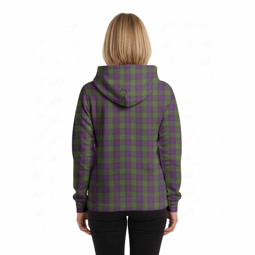 Shaw Tartan Crest Hoodie Ferocious Lion Style