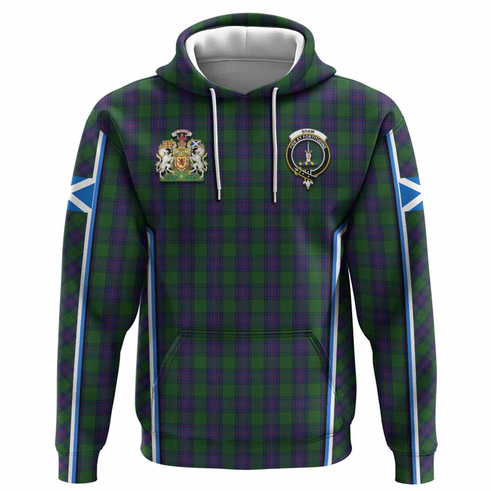 Shaw Tartan Crest Hoodie Scotland Coat of Arm Flag Style - Tartan Vibes Clothing