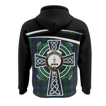 Shaw Tartan Crest Hoodie Scottish Thistle Celtic Cross Alba Gu Brath