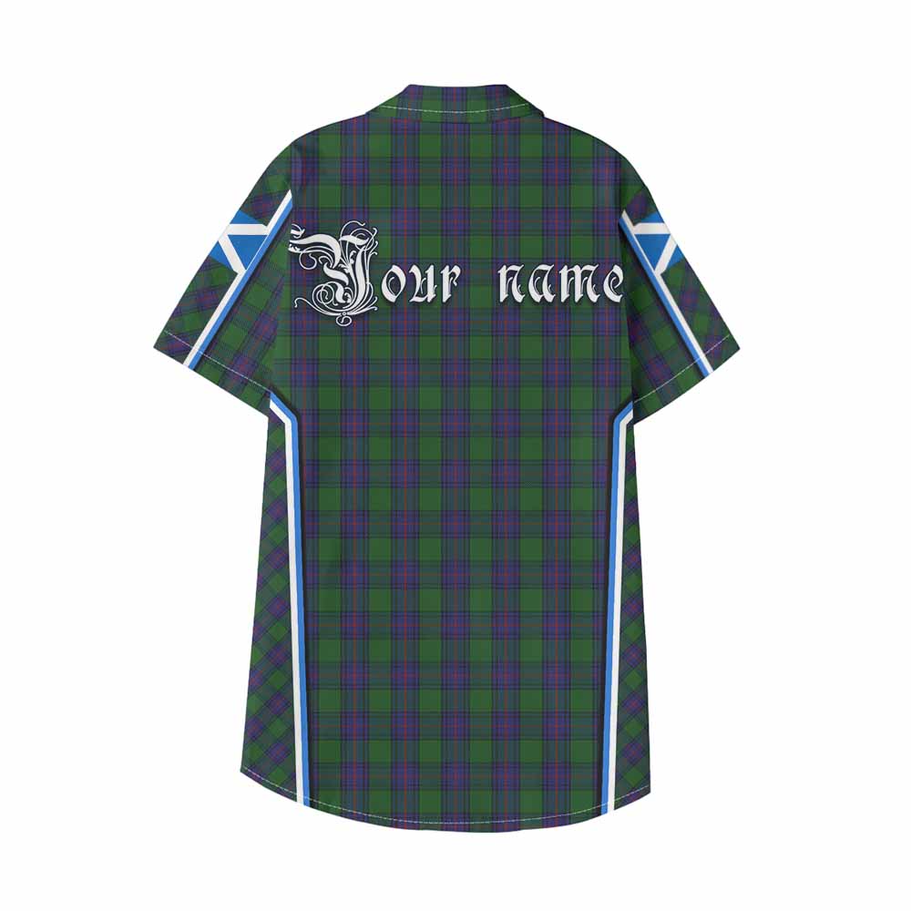 Shaw Tartan Crest Kid Hawaiian Shirt Scotland Coat of Arm Flag Style - Tartan Vibes Clothing