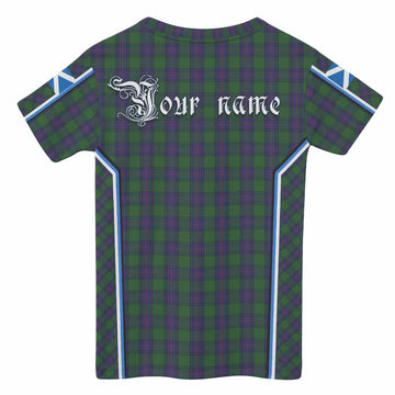 Shaw Tartan Crest Kid T-shirt Scotland Coat of Arm Flag Style