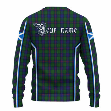 Shaw Tartan Crest Knitted Sweater Scotland Coat of Arm Flag Style - Tartan Vibes Clothing