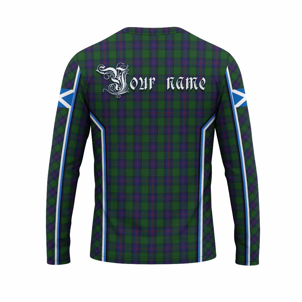 Shaw Tartan Crest Long Sleeve T-Shirt Scotland Coat of Arm Flag Style - Tartan Vibes Clothing
