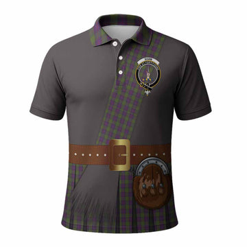Shaw Tartan Crest Polo Shirt Kilt Costume Style