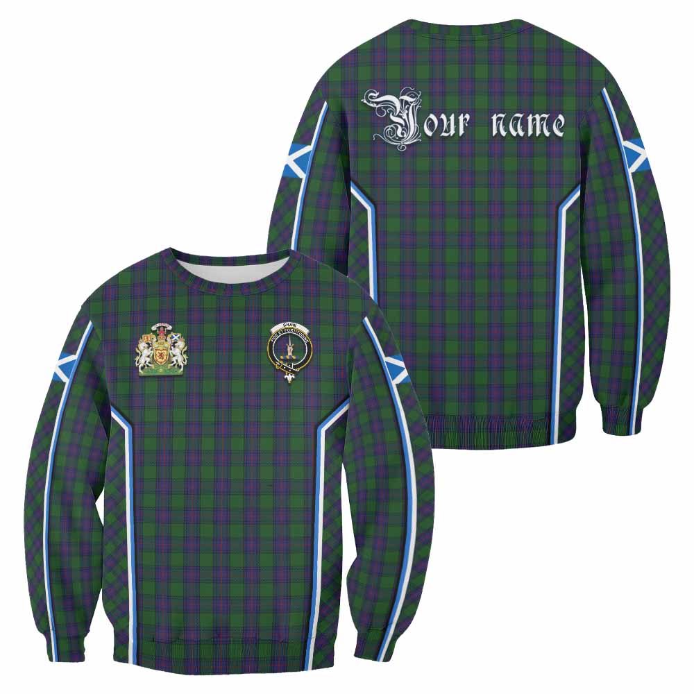 Shaw Tartan Crest Sweatshirt Scotland Coat of Arm Flag Style - Tartan Vibes Clothing