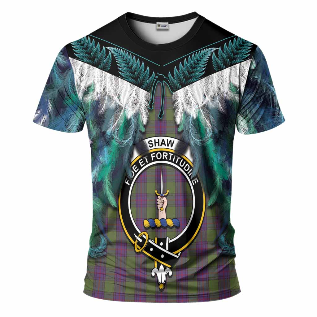 Shaw Tartan Crest T-Shirt New Zealand Maori Korowai Cloak