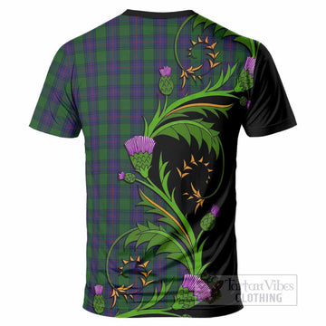 Shaw Tartan Crest T-Shirt Scottish Thistle Pride Heritage Art