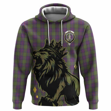Shaw Tartan Family Crest Hoodie Crowned Lion Roaring