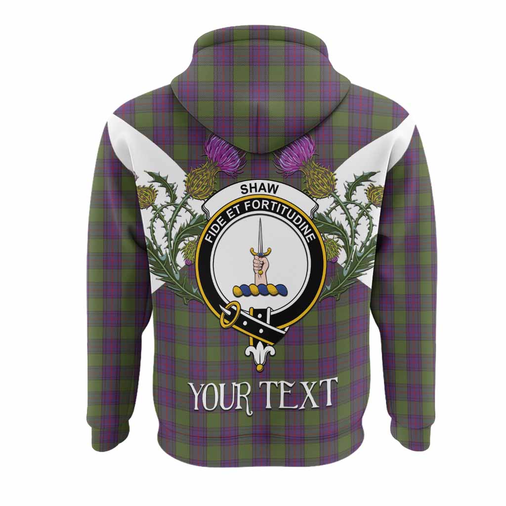 Shaw Tartan Family Crest Hoodie Scottish Burns Night Thistle Floral