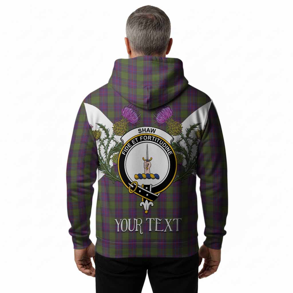 Shaw Tartan Family Crest Hoodie Scottish Burns Night Thistle Floral