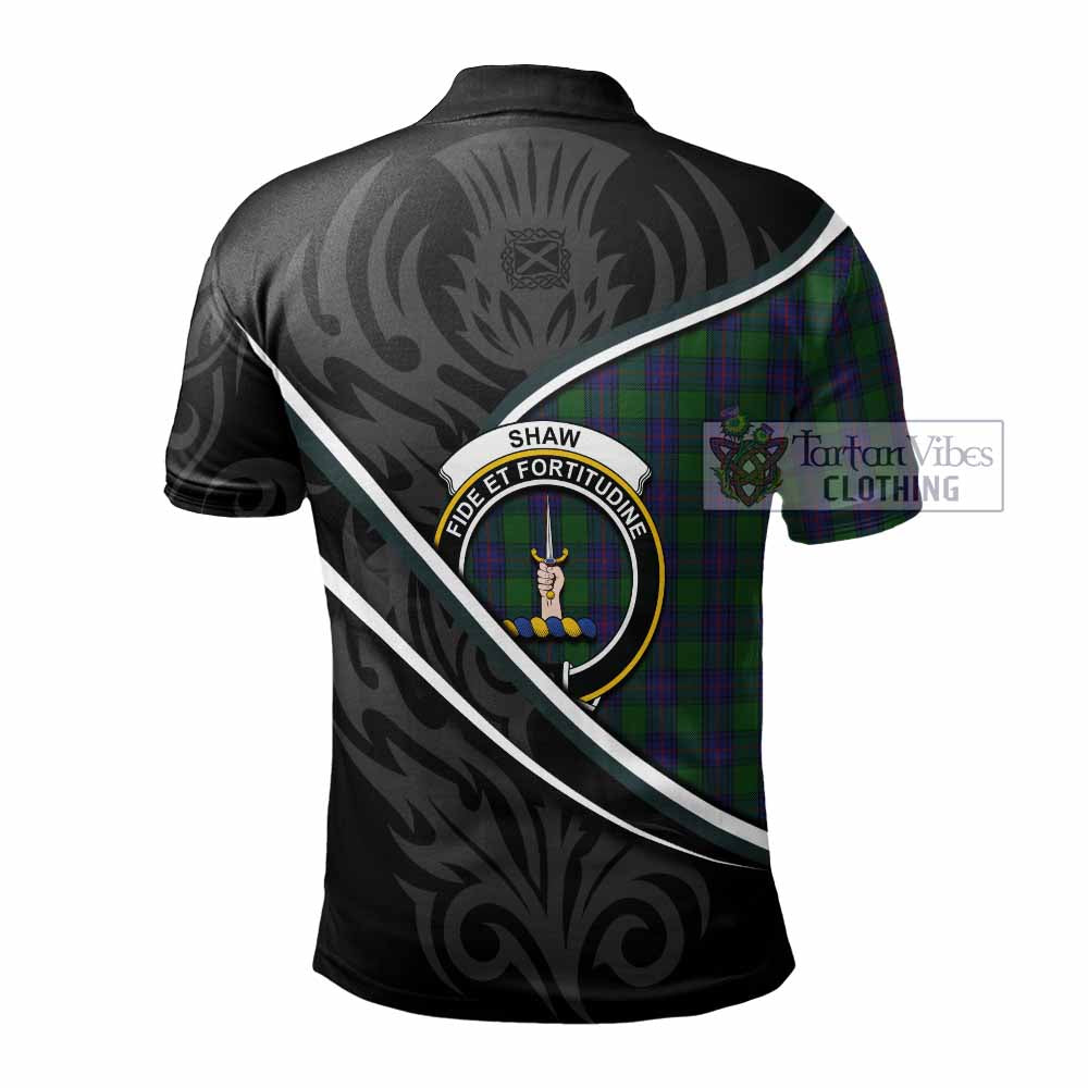 Shaw Tartan Family Crest Polo Shirt Celtic Scottish Thistle Floral - Tartan Vibes Clothing