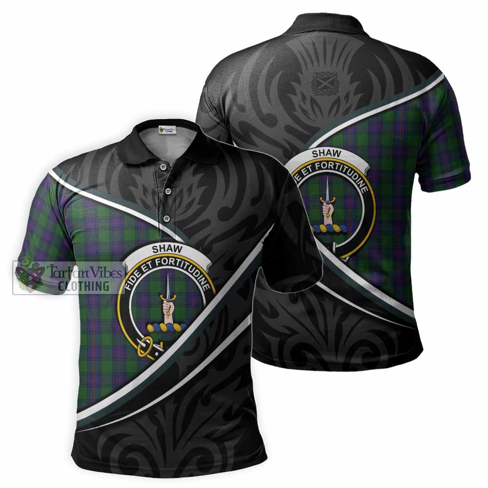 Shaw Tartan Family Crest Polo Shirt Celtic Scottish Thistle Floral - Tartan Vibes Clothing