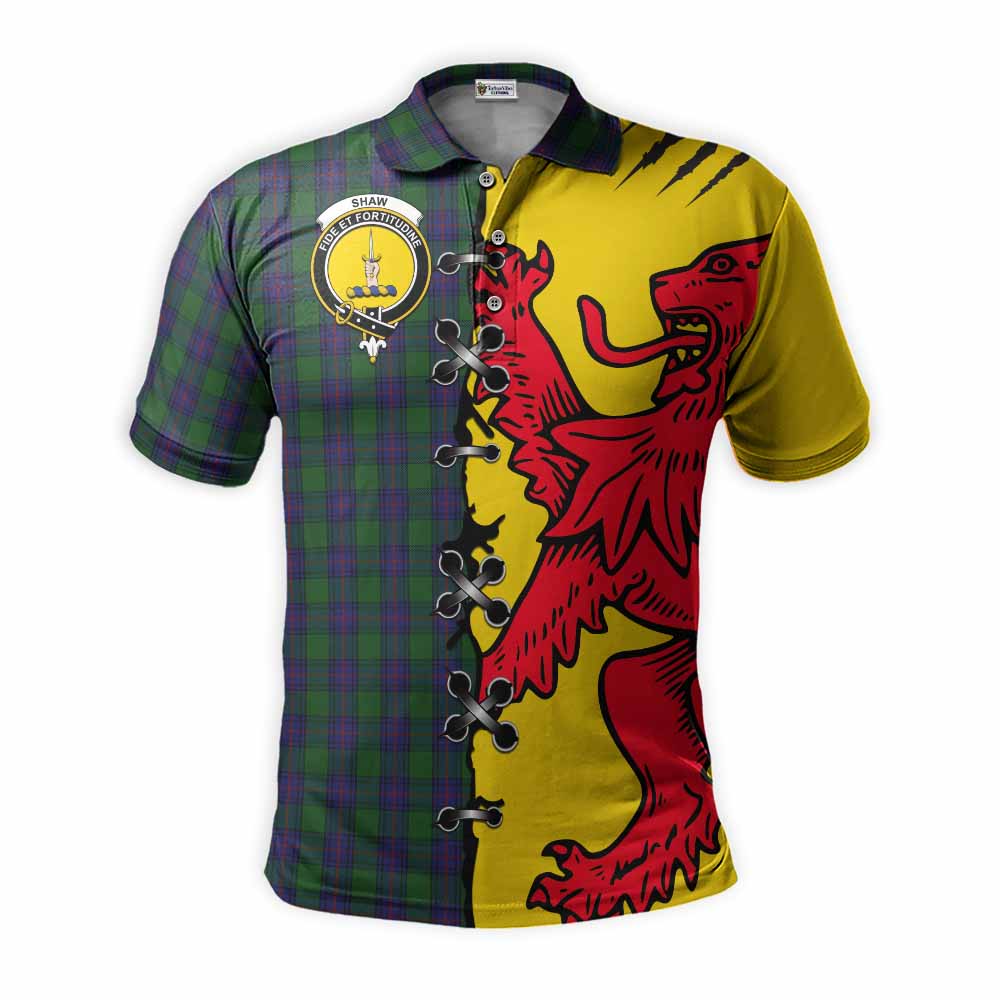 Shaw Tartan Family Crest Polo Shirt Lion Rampant Honor - Tartan Vibes Clothing