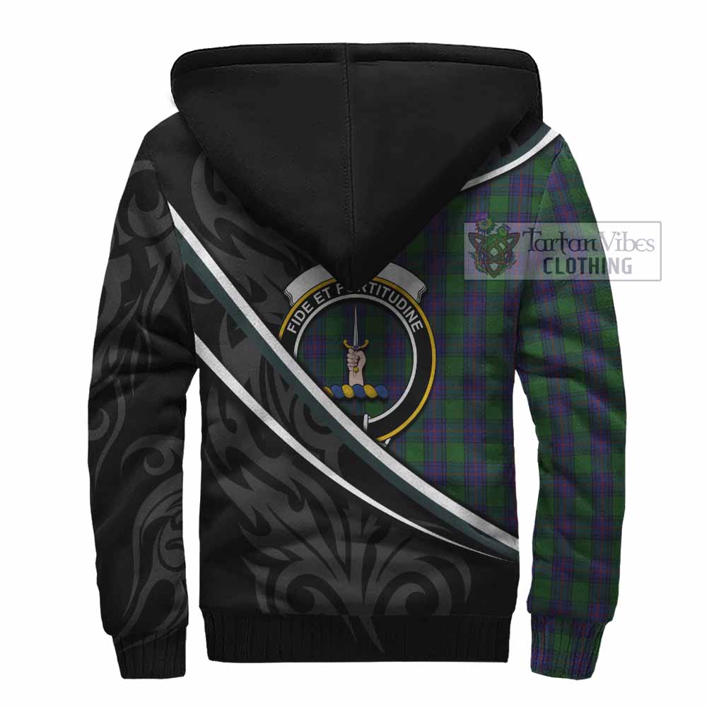 Shaw Tartan Family Crest Sherpa Hoodie Celtic Scottish Thistle Floral - Tartan Vibes Clothing
