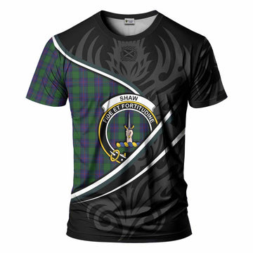 Shaw Tartan Family Crest T-shirt Celtic Scottish Thistle Floral - Tartan Vibes Clothing