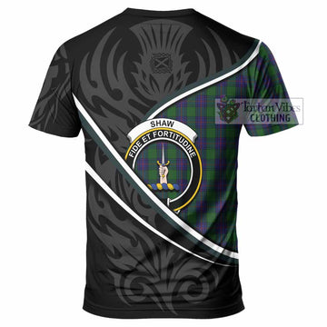Shaw Tartan Family Crest T-shirt Celtic Scottish Thistle Floral - Tartan Vibes Clothing