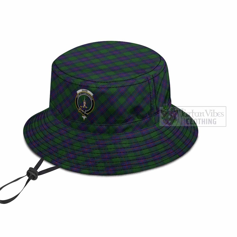 Shaw Tartan Fishing Hat with Family Crest