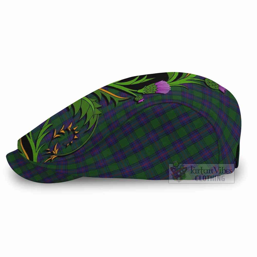 Shaw Tartan Flat Cap, Jeff Cap Scottish Thistle Pride Heritage Art - Tartan Vibes Clothing