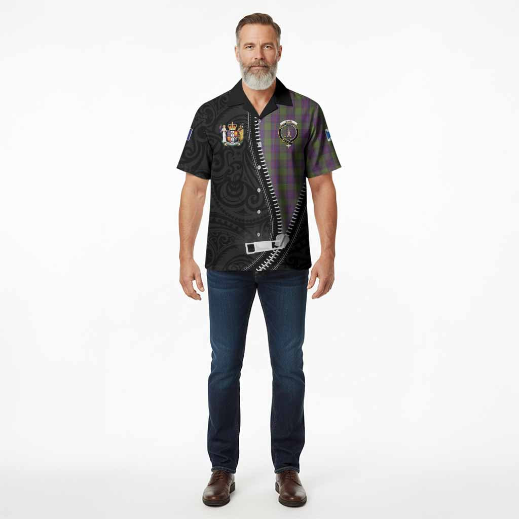 Shaw Tartan Hawaiian Shirt New Zealand Pattern Unique Zipper Stylized