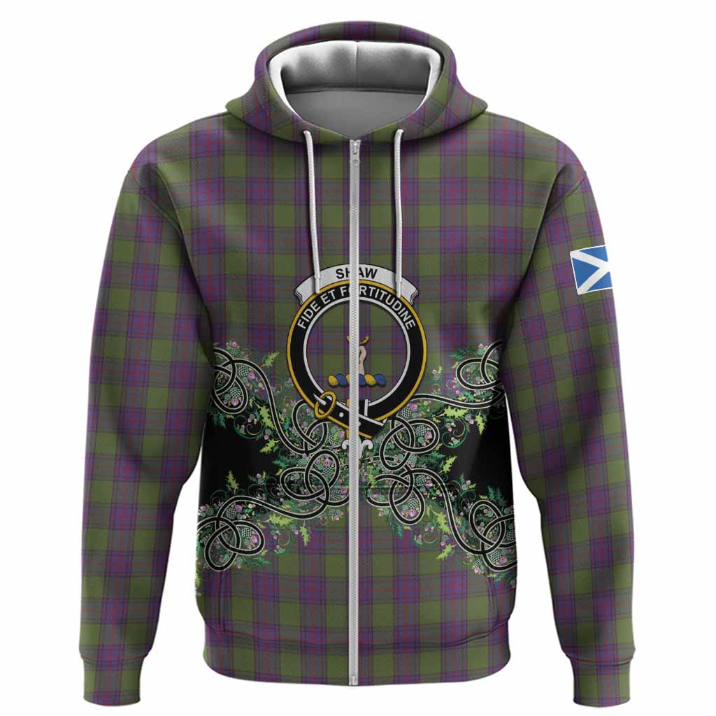 Shaw Tartan Hoodie Thistle Scottish Spirit