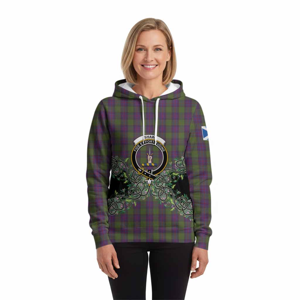 Shaw Tartan Hoodie Thistle Scottish Spirit