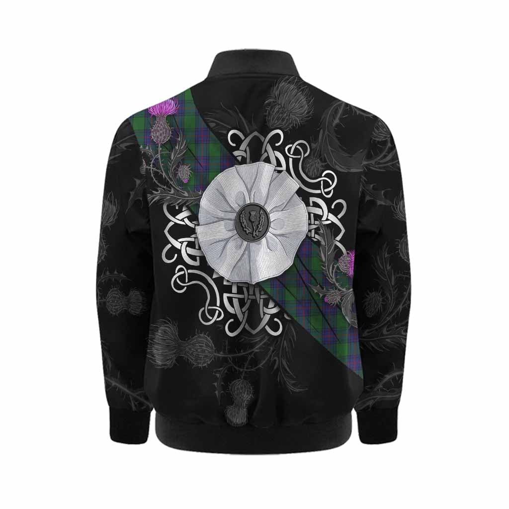 Shaw Tartan Kid Bomber Jacket Jacobite White Rose Kid - Tartan Vibes Clothing