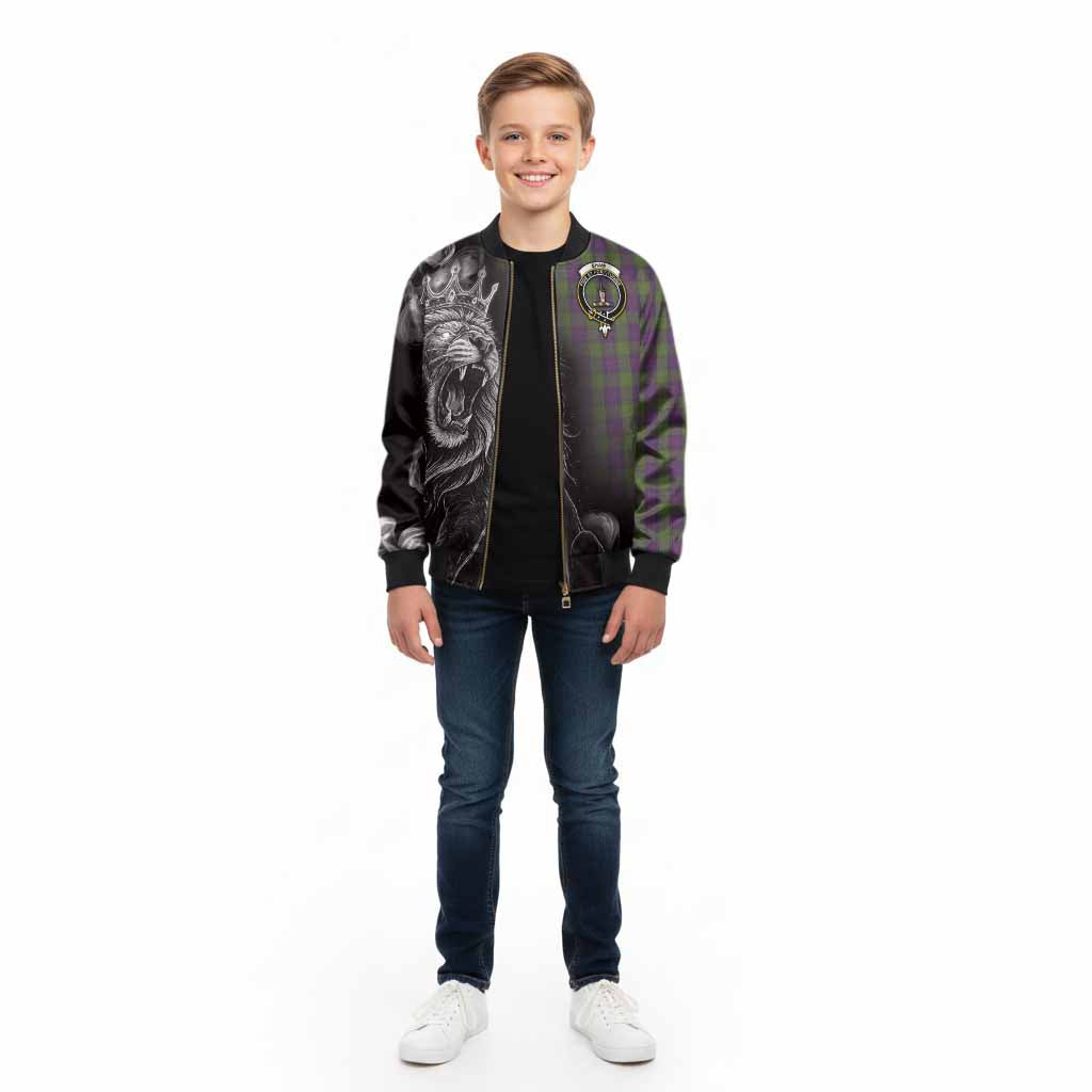 Shaw Tartan Kid Bomber Jacket Roaring Lion Heritage