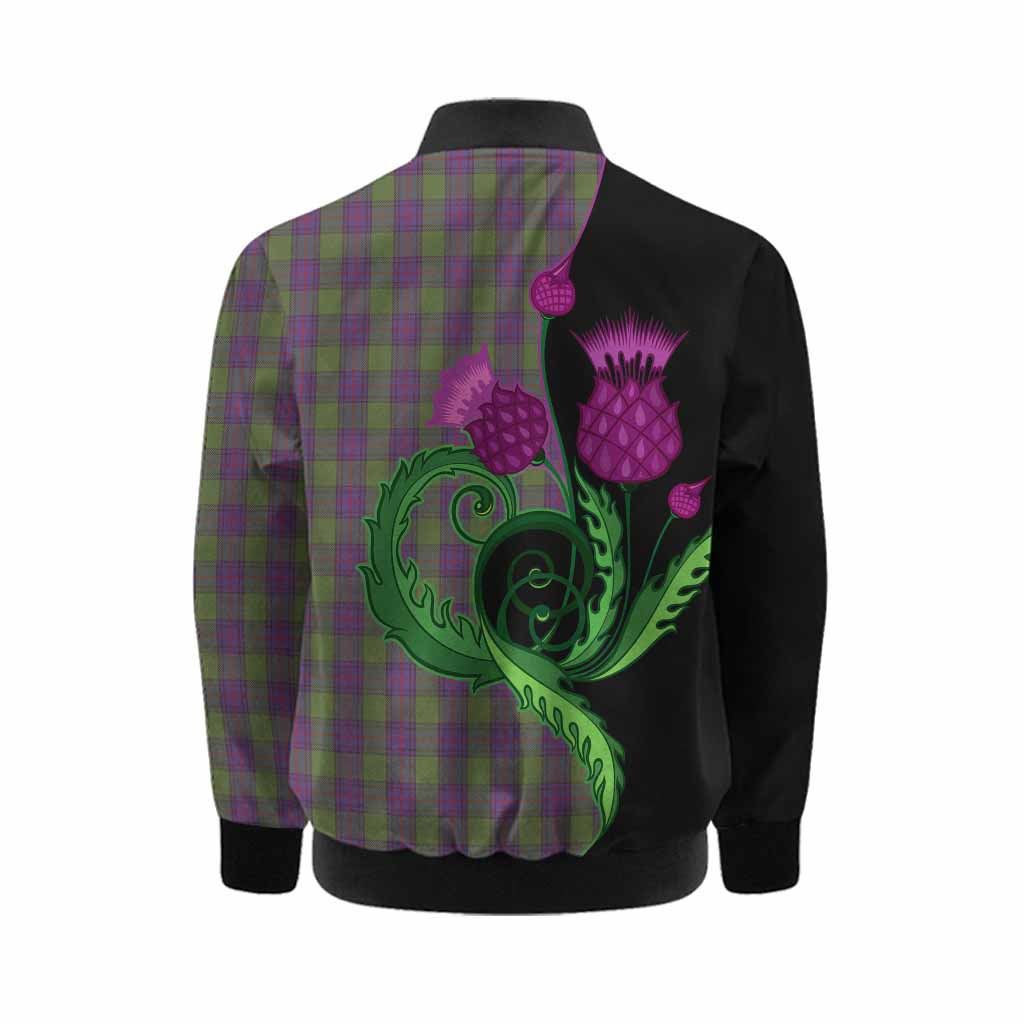 Shaw Tartan Kid Bomber Jacket Traditional Scottish Thistle