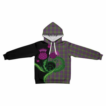 Shaw Tartan Kid Hoodie Traditional Scottish Thistle
