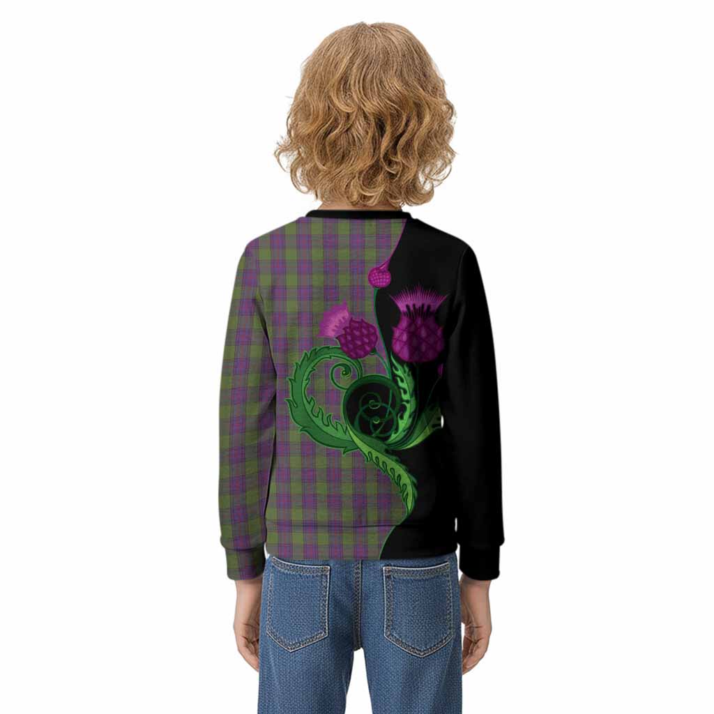 Shaw Tartan Kid Knitted Sweatshirt Traditional Scottish Thistle