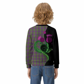 Shaw Tartan Kid Knitted Sweatshirt Traditional Scottish Thistle