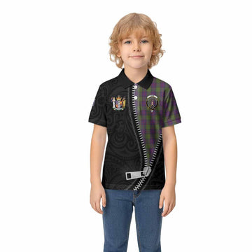 Shaw Tartan Kid Polo Shirt New Zealand Pattern Unique Zipper Stylized