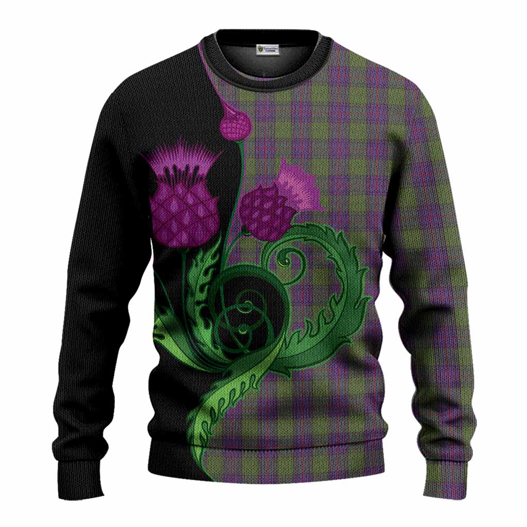 Shaw Tartan Knitted Sweater Traditional Scottish Thistle