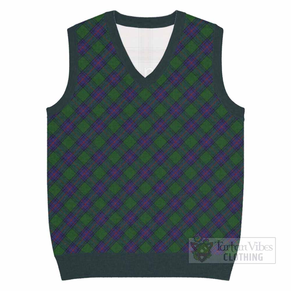 Shaw Tartan  Knitted V-Neck Vest Cross Style