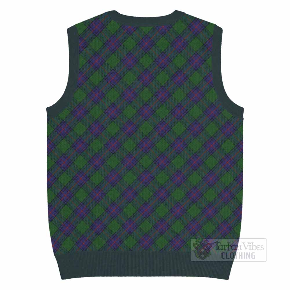 Shaw Tartan  Knitted V-Neck Vest Cross Style