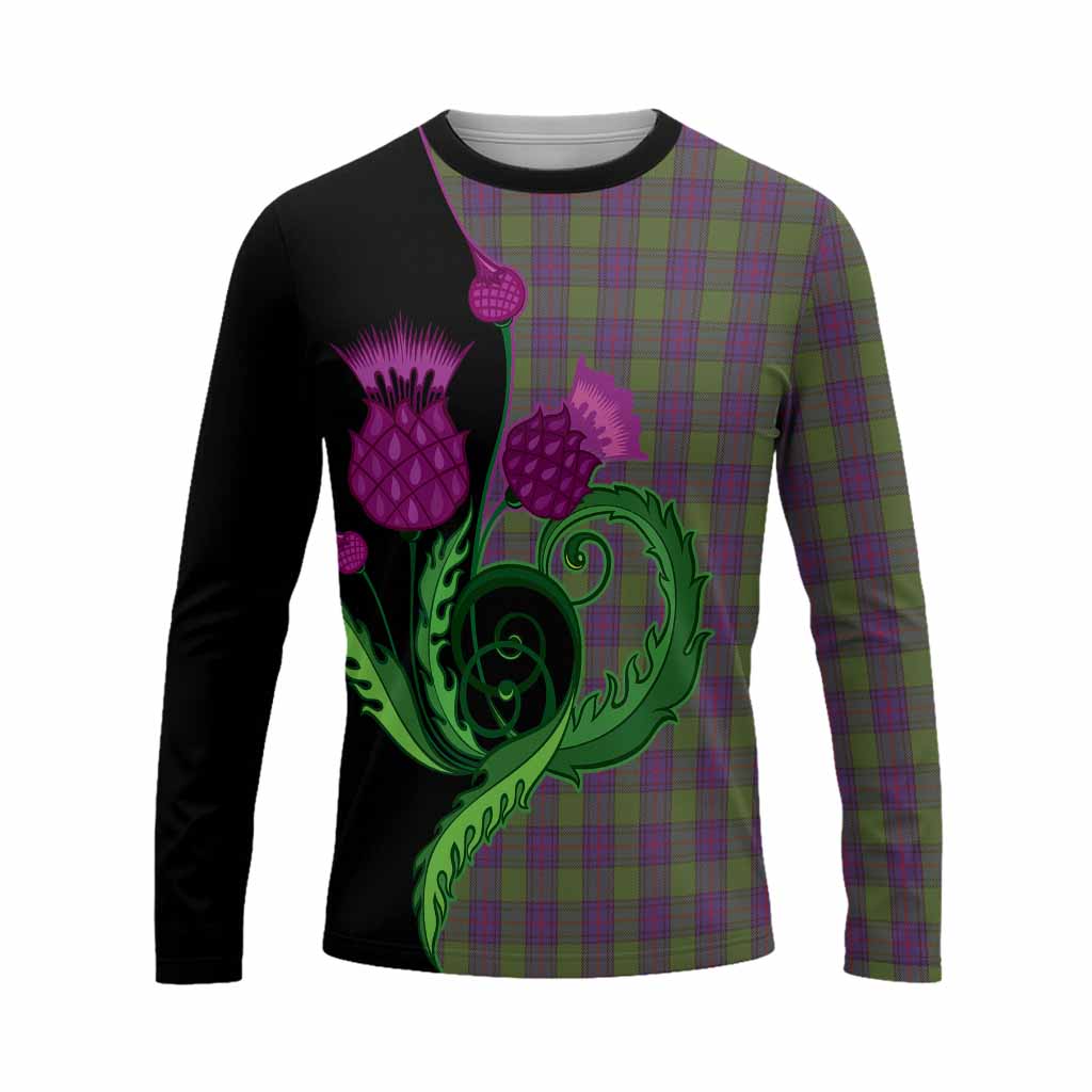 Shaw Tartan Long Sleeve T-Shirt Traditional Scottish Thistle